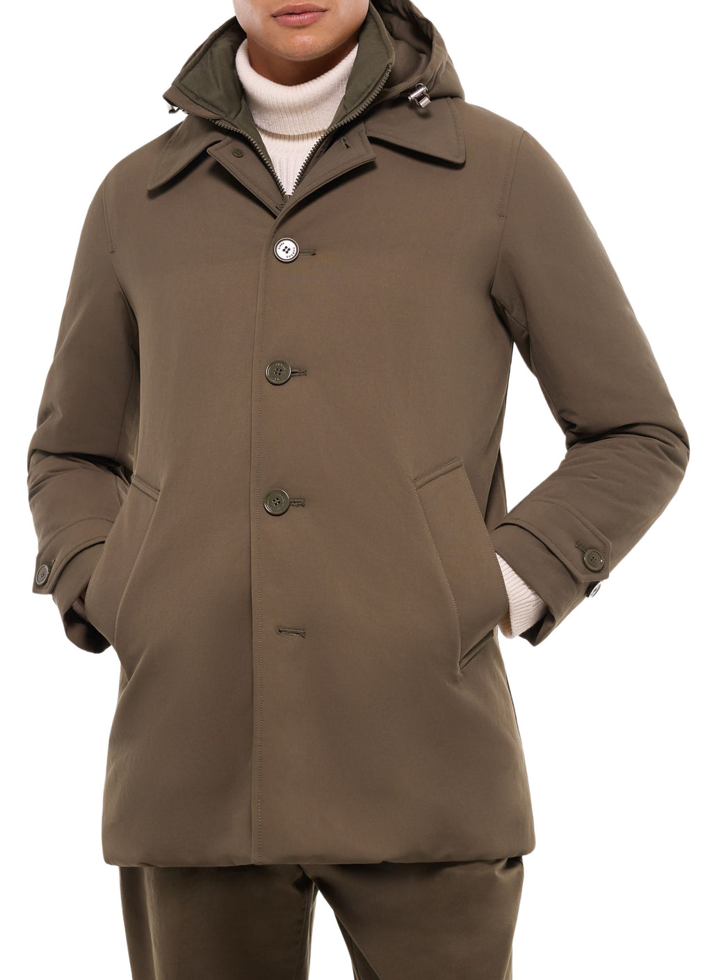 Parka À Parementure - Olive