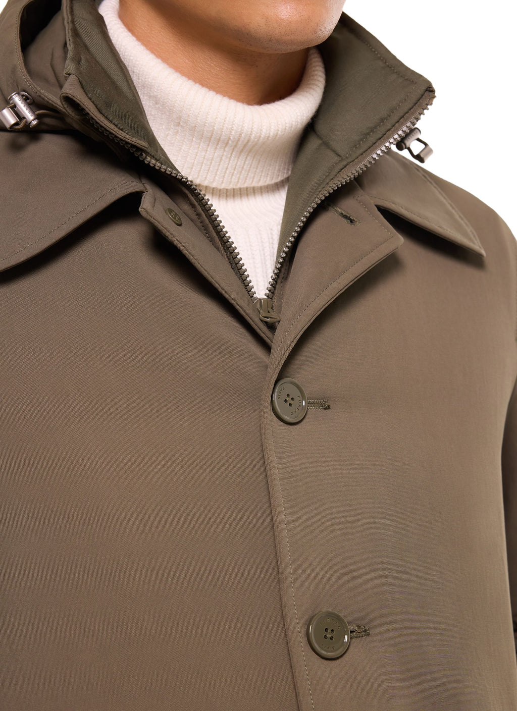 Parka À Parementure - Olive