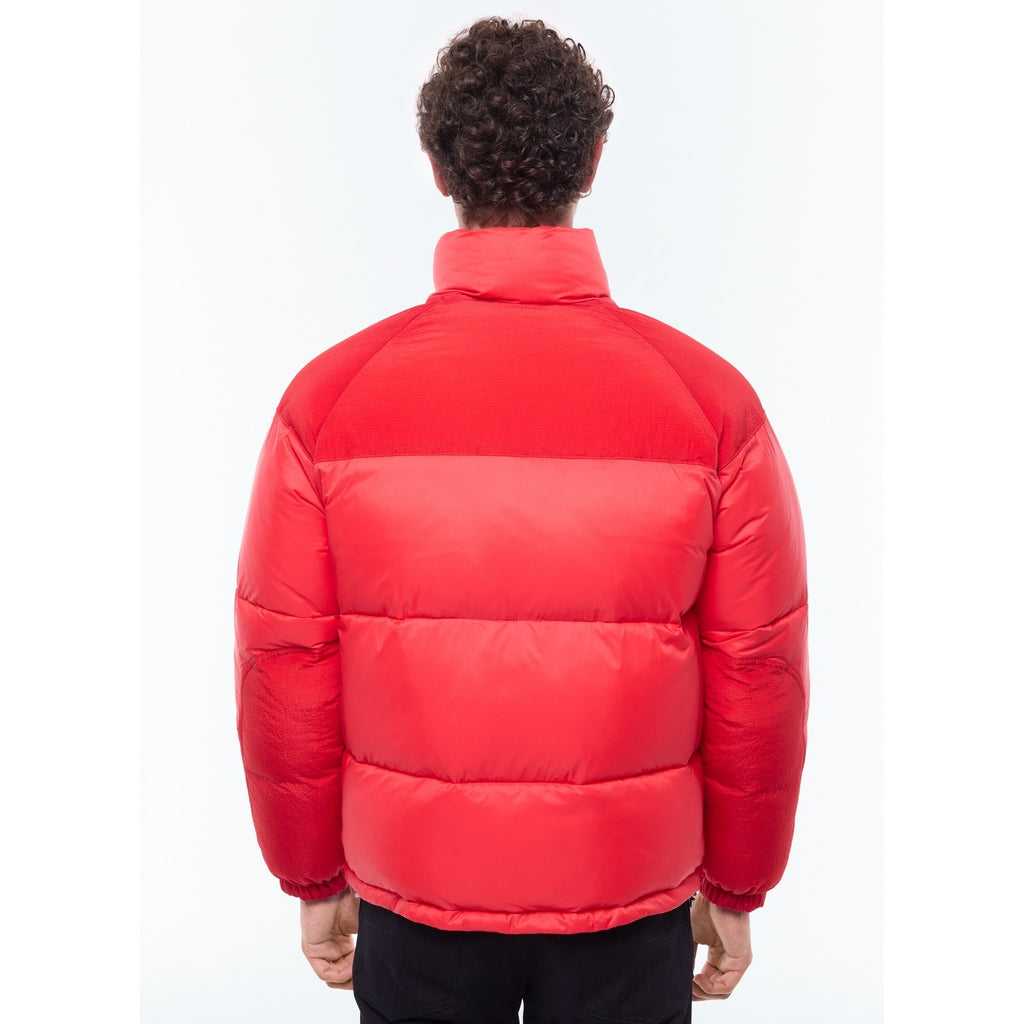 Down Jacket With Removable Mittens - Red