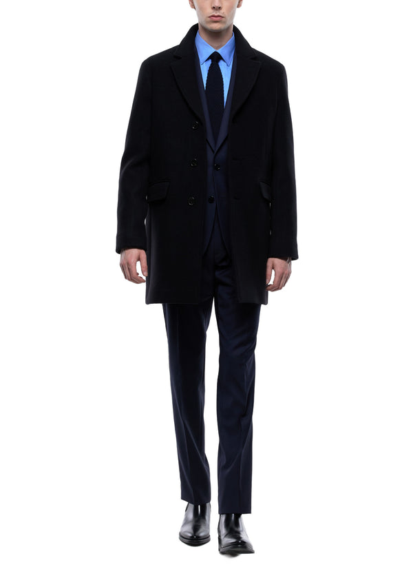 Cappotto dritto a 3 bottoni - Carbone