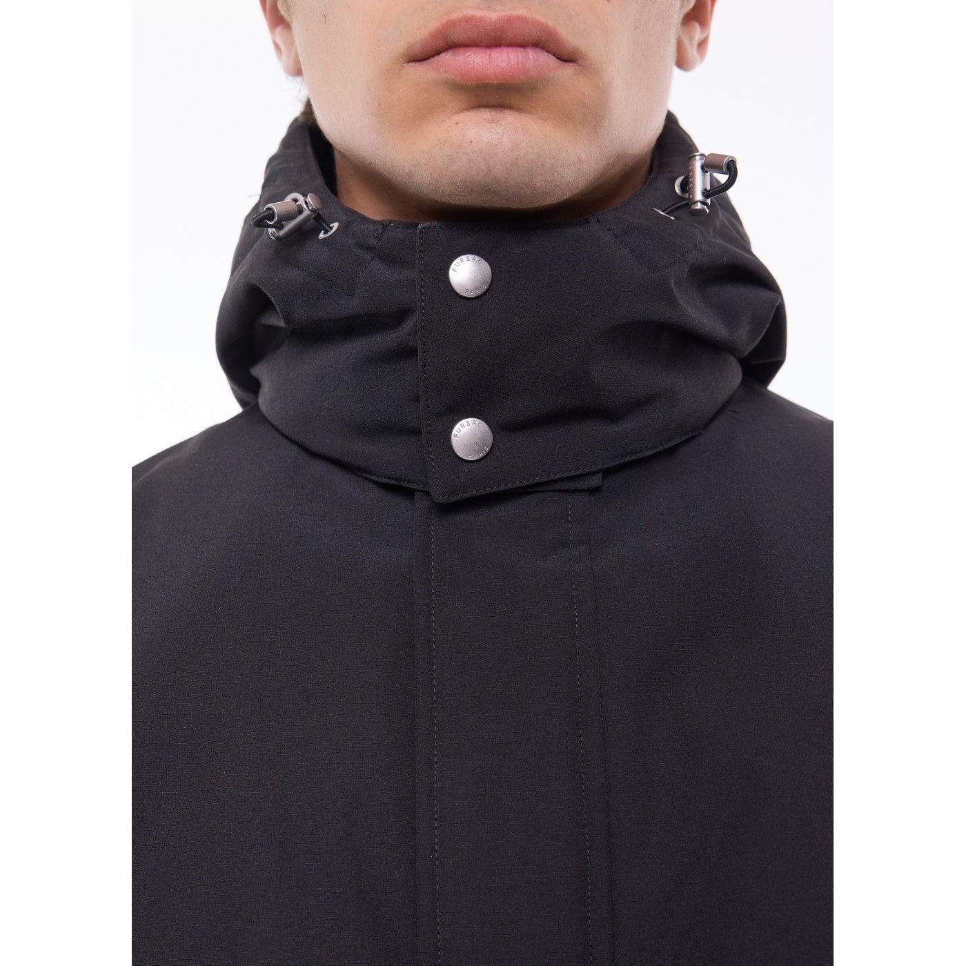 Parka acolchada con múltiples bolsillos - Negro
