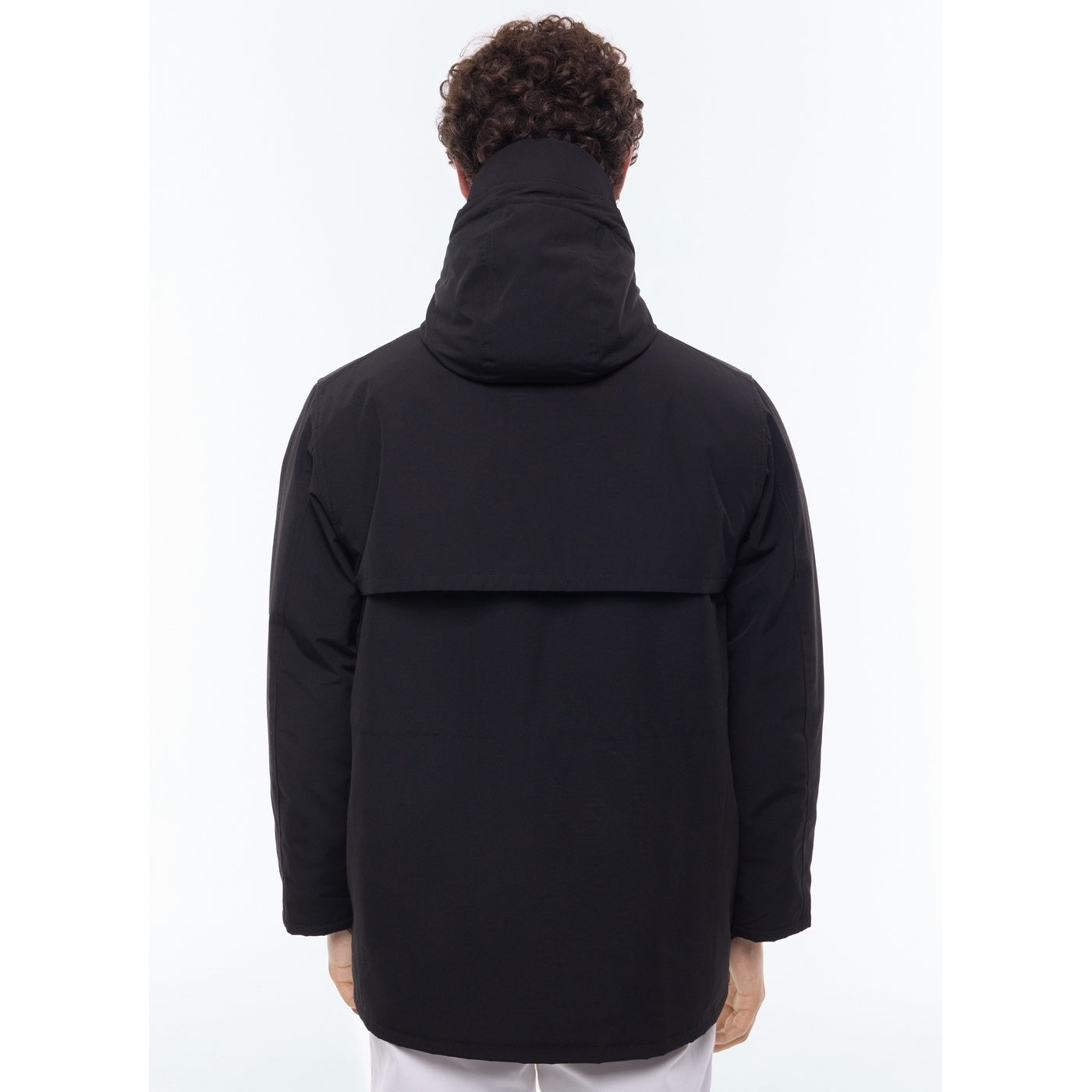 Parka acolchada con múltiples bolsillos - Negro