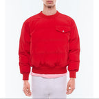 Gestepptes Sweatshirt aus wasserabweisendem Canvas - Rot