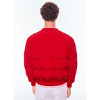 Gestepptes Sweatshirt aus wasserabweisendem Canvas - Rot