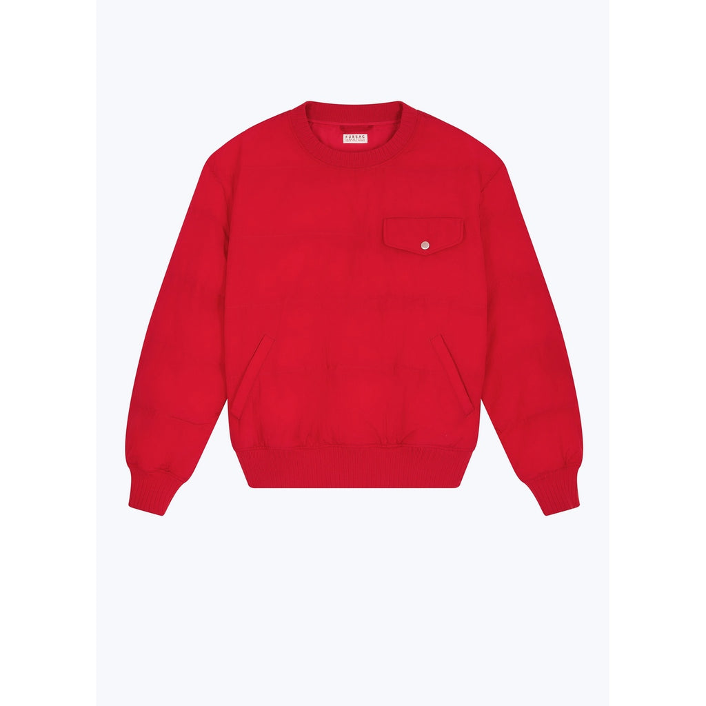 Gestepptes Sweatshirt aus wasserabweisendem Canvas - Rot
