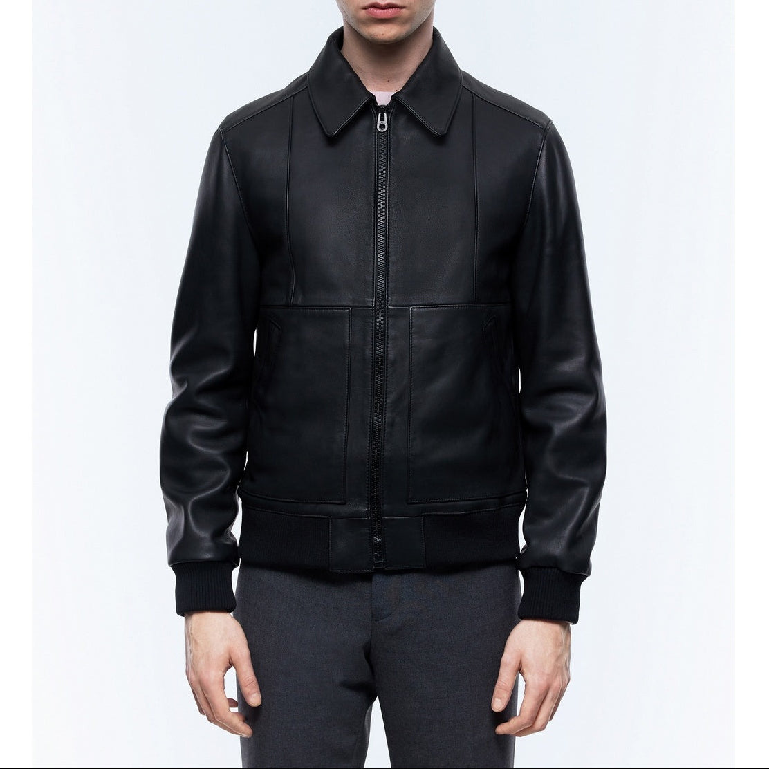 Certified Lambskin Leather Jacket - Black