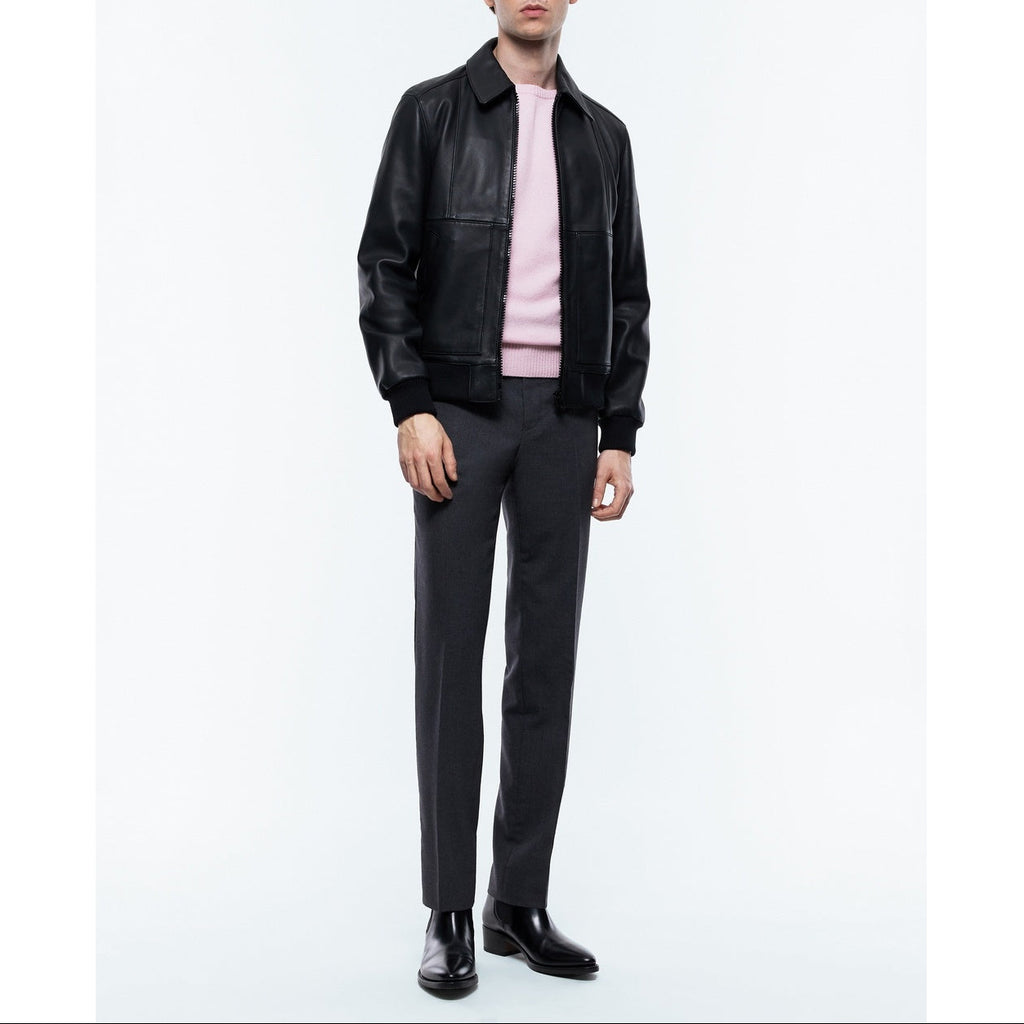 Certified Lambskin Leather Jacket - Black