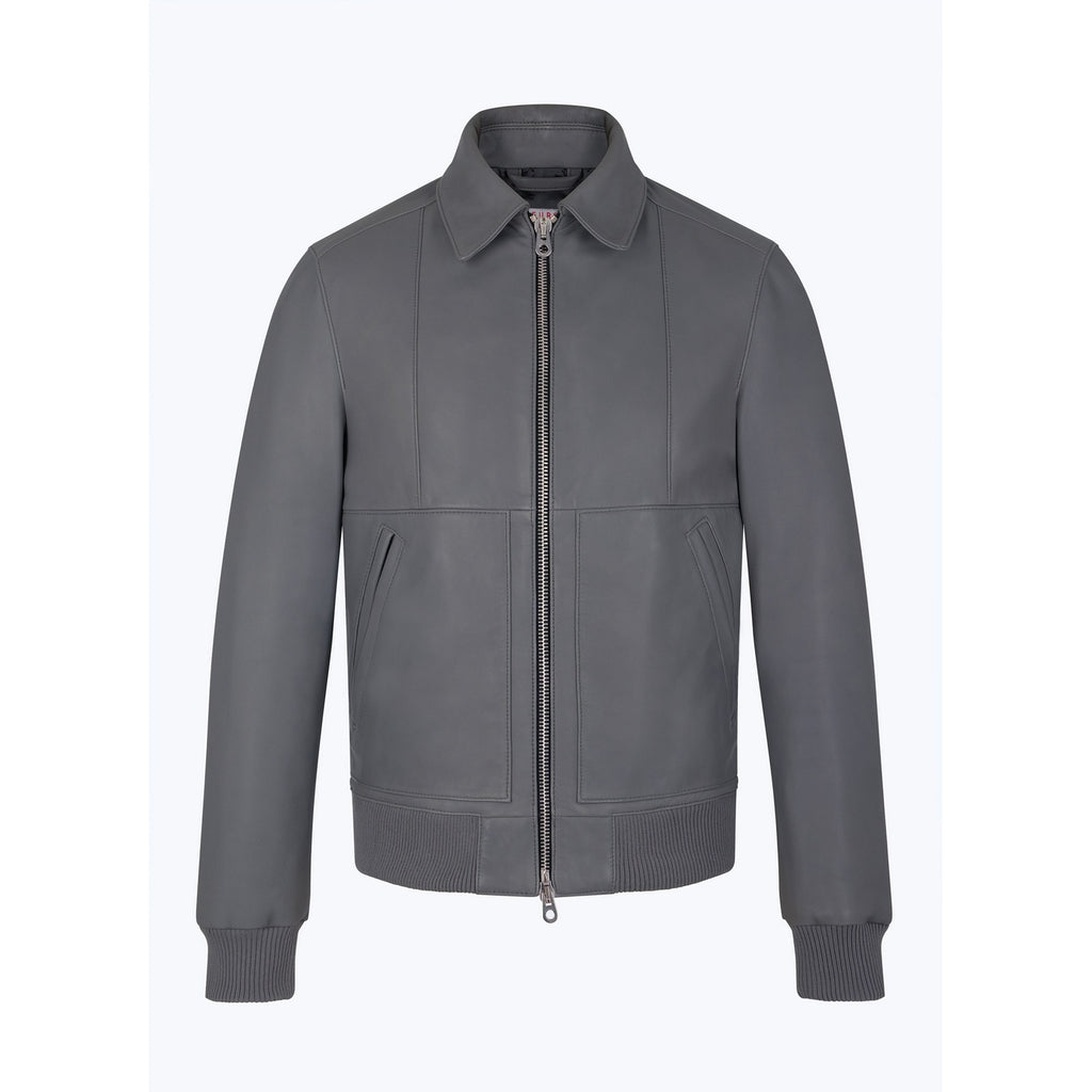 Certified Lambskin Leather Jacket - Gray