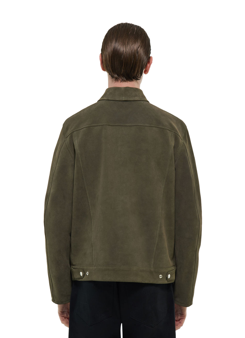 Blouson Trucker En Daim - Taupe