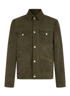 Blouson Trucker En Daim - Taupe