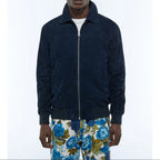Suede Jacket - Navy Blue