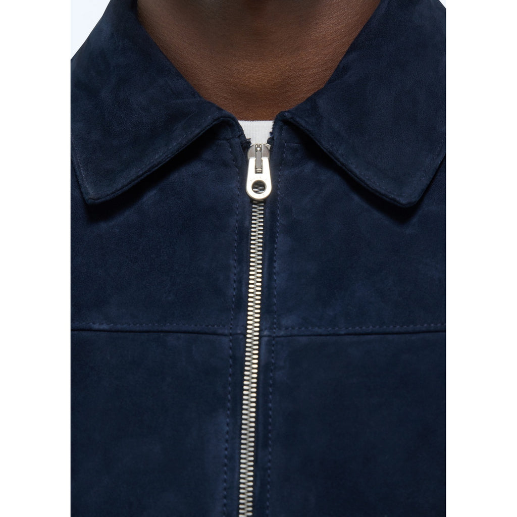Suede Jacket - Navy Blue