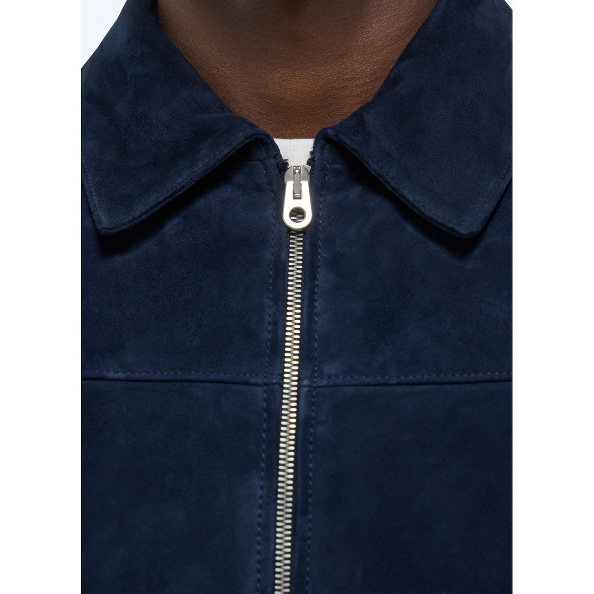 Suede Jacket - Navy Blue