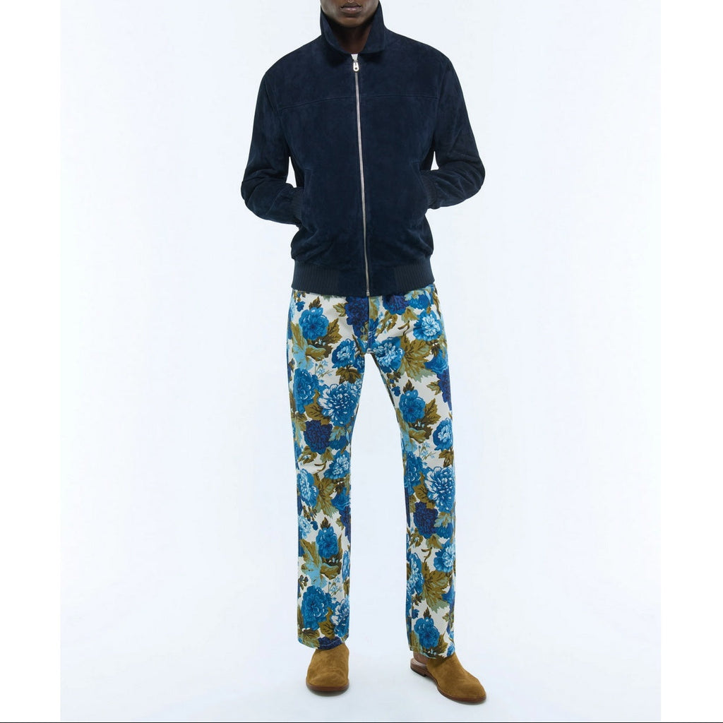 Suede Jacket - Navy Blue