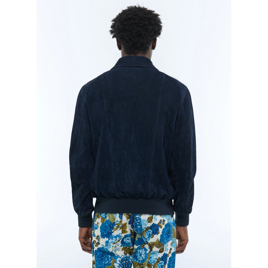 Suede Jacket - Navy Blue
