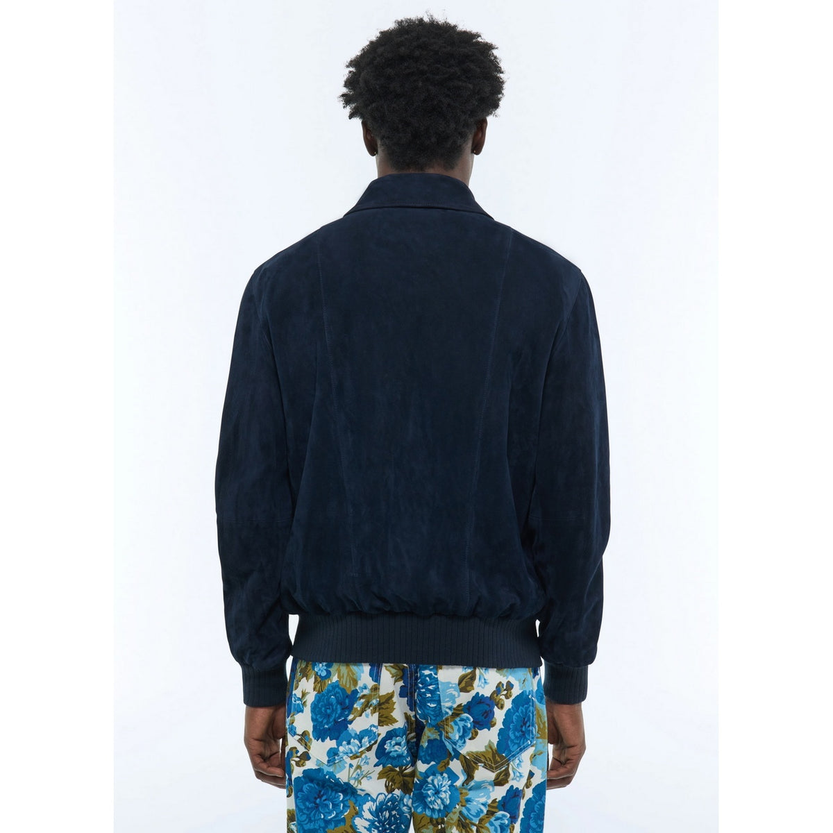 Suede Jacket - Navy Blue