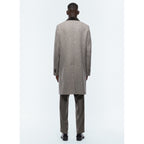 Herringbone Wool Cloth Coat - Taupe