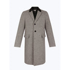 Herringbone Wool Cloth Coat - Taupe