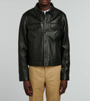 Fursac - Blouson En Cuir Grainé - Noir
