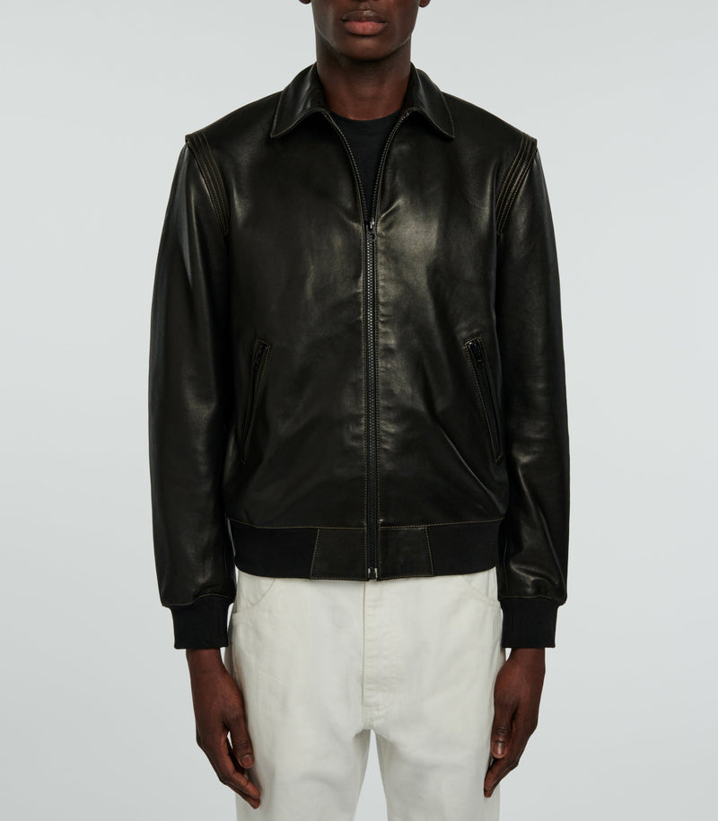 Fursac - Blouson En Cuir - Noir - Homme
