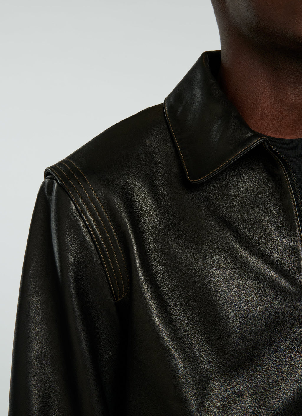 Fursac - Blouson En Cuir - Noir - Homme