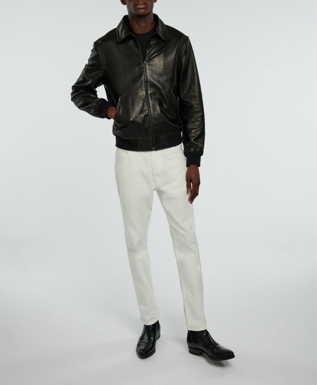 Fursac - Blouson En Cuir - Noir - Homme