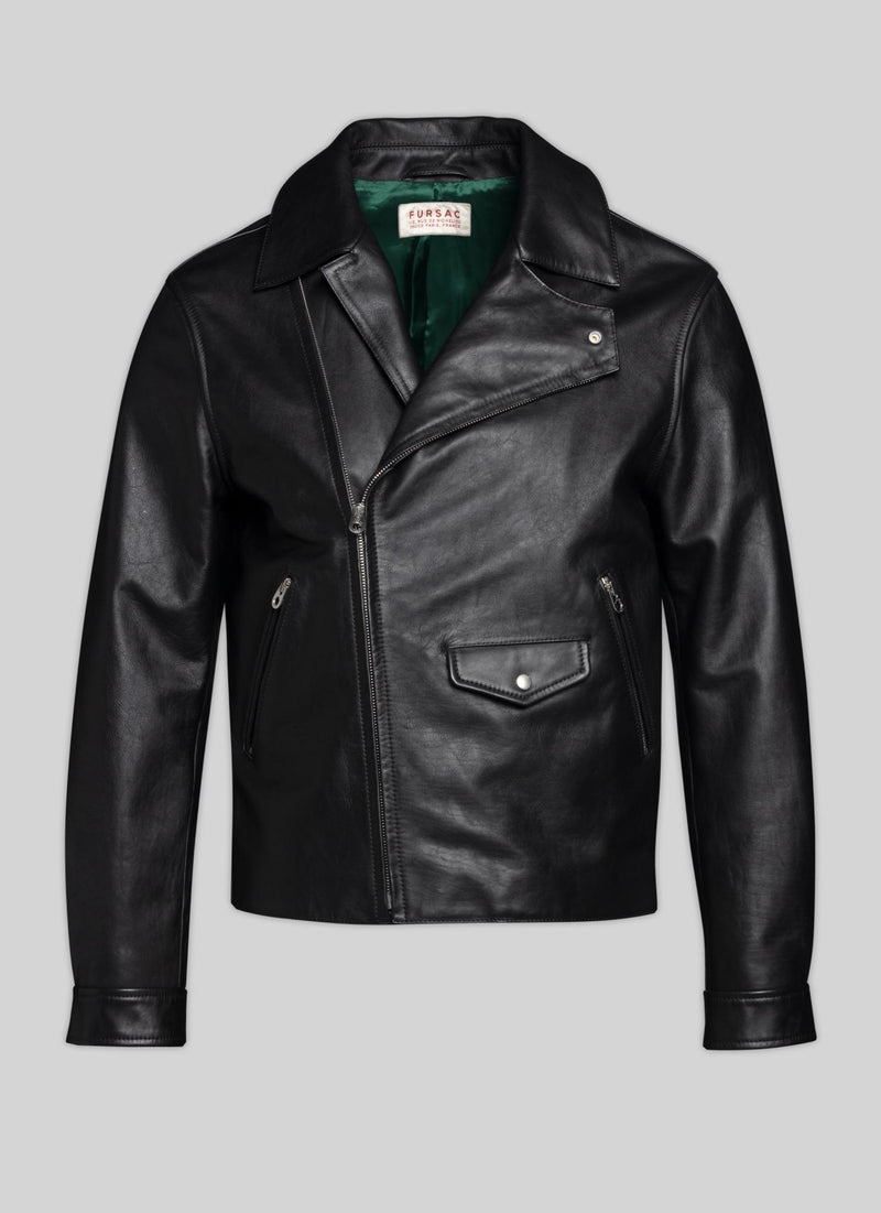 Fursac - Blouson En Cuir Noir