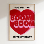 Groovy - Affiche Boom Boom Into My Heart - Rouge