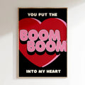 Groovy - Affiche Boom Boom Into My Heart - Noir