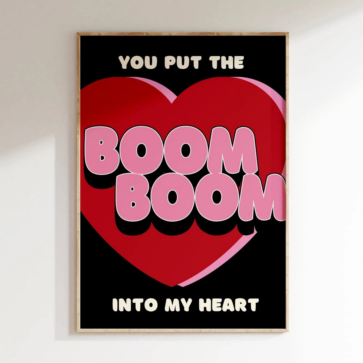 Groovy - Affiche Boom Boom Into My Heart - Noir
