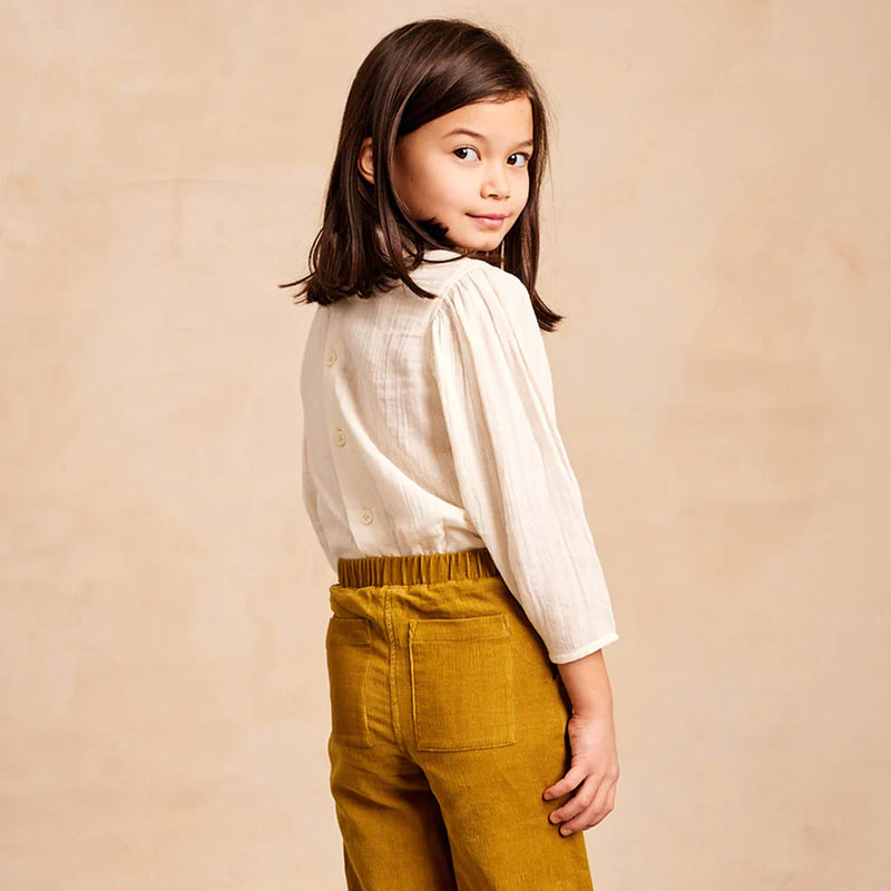 Blusa Loulou de gasa de algodón color crema - Selección Mabo disponible en amaetc.com, concept store ecológico para niños