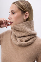 Colsjaal met Kabelpatroon Macha - Crème Beige - Unisex