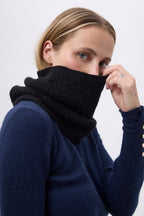 Komin z warkoczowym splotem Macha - Czarny - Unisex