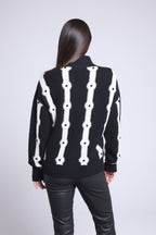 Gilet A Contraste Maddie - Noir Et Blanc - Femme