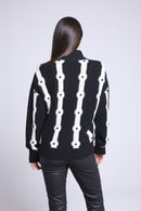Maddie Contrast Vest - Black and White - Women