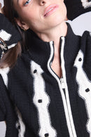 Maddie Contrast Vest - Black and White - Women