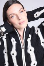 Gilet A Contraste Maddie - Noir Et Blanc - Femme