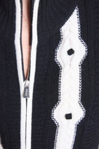 Gilet A Contraste Maddie - Noir Et Blanc - Femme