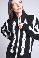 Gilet A Contraste Maddie - Noir Et Blanc - Femme