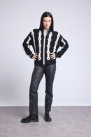 Maddie Contrast Vest - Black and White - Women