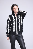 Gilet A Contraste Maddie - Noir Et Blanc - Femme