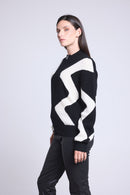 Veste Zipee Graphique Magali - Noir Et Blanc - Femme