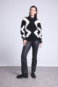 Veste Zipee Graphique Magali - Noir Et Blanc - Femme
