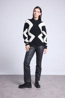 Veste Zipee Graphique Magali - Noir Et Blanc - Femme