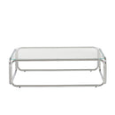 Table Basse Maggy Verre Trempé Transparent Et Structure En Chrome