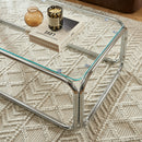 Table Basse Maggy Verre Trempé Transparent Et Structure En Chrome
