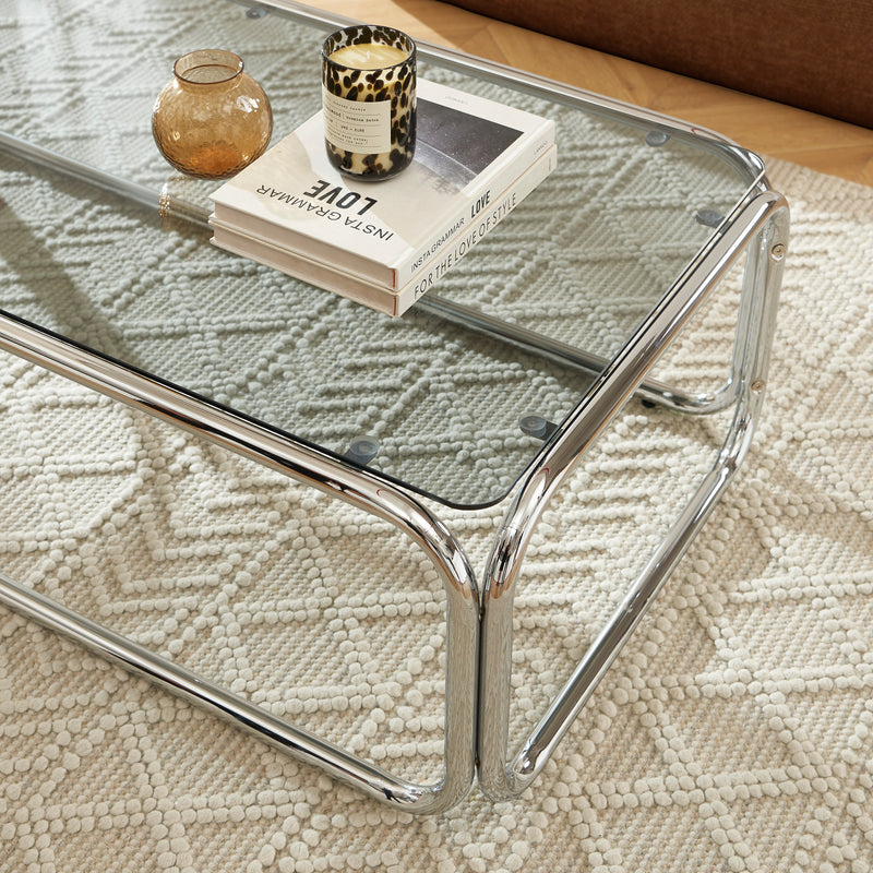 Table Basse Maggy Verre Trempé Noir