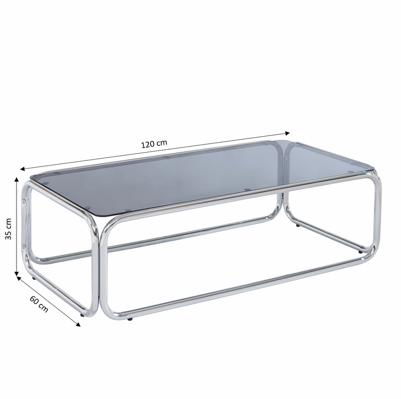 Table Basse Maggy Verre Trempé Noir