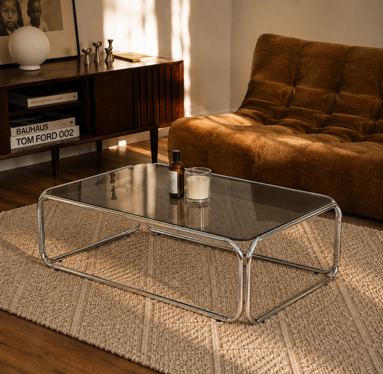 Maggy - Mesa de centro - Cristal templado - Negro