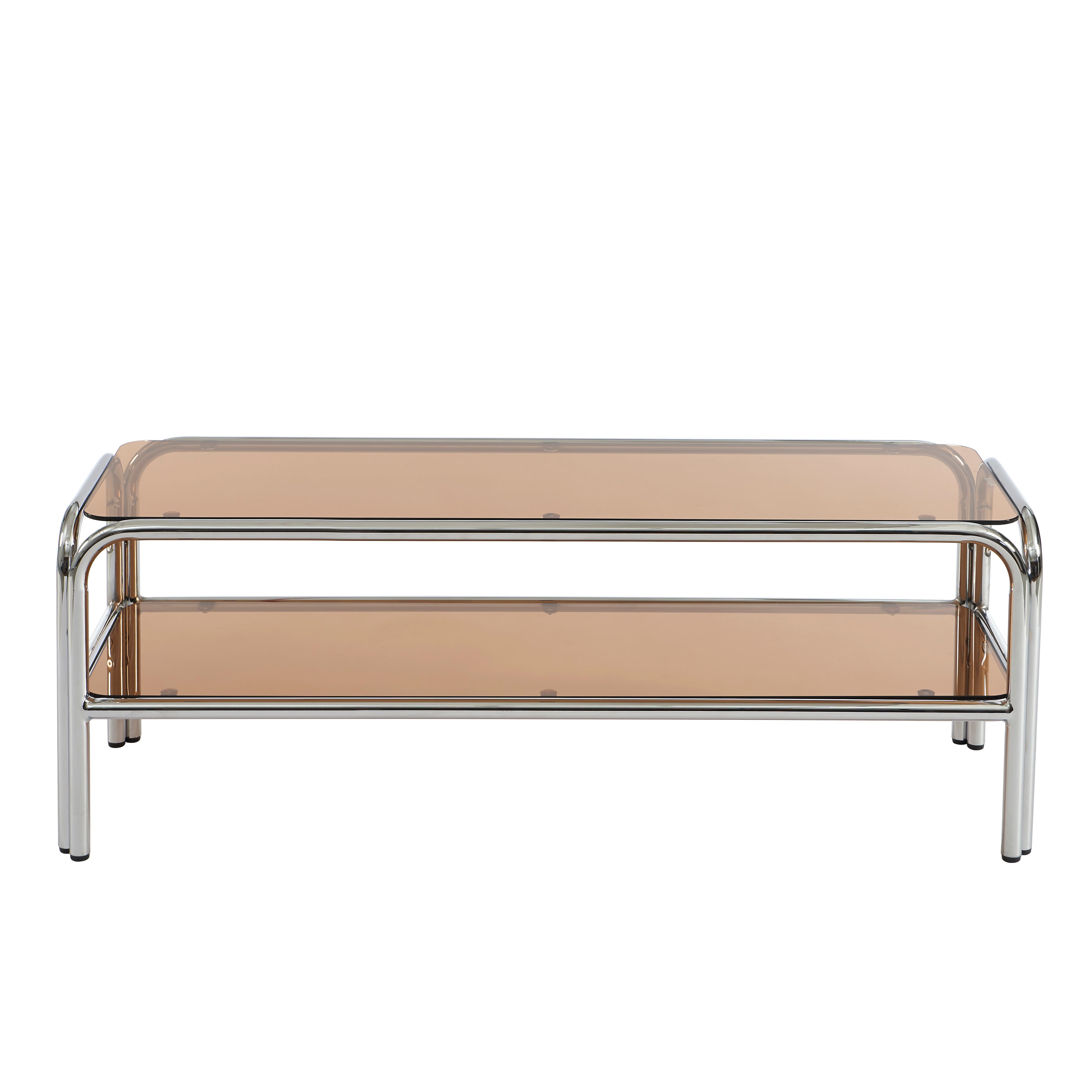 Maggy - Mueble de TV - Cristal templado - Naranja